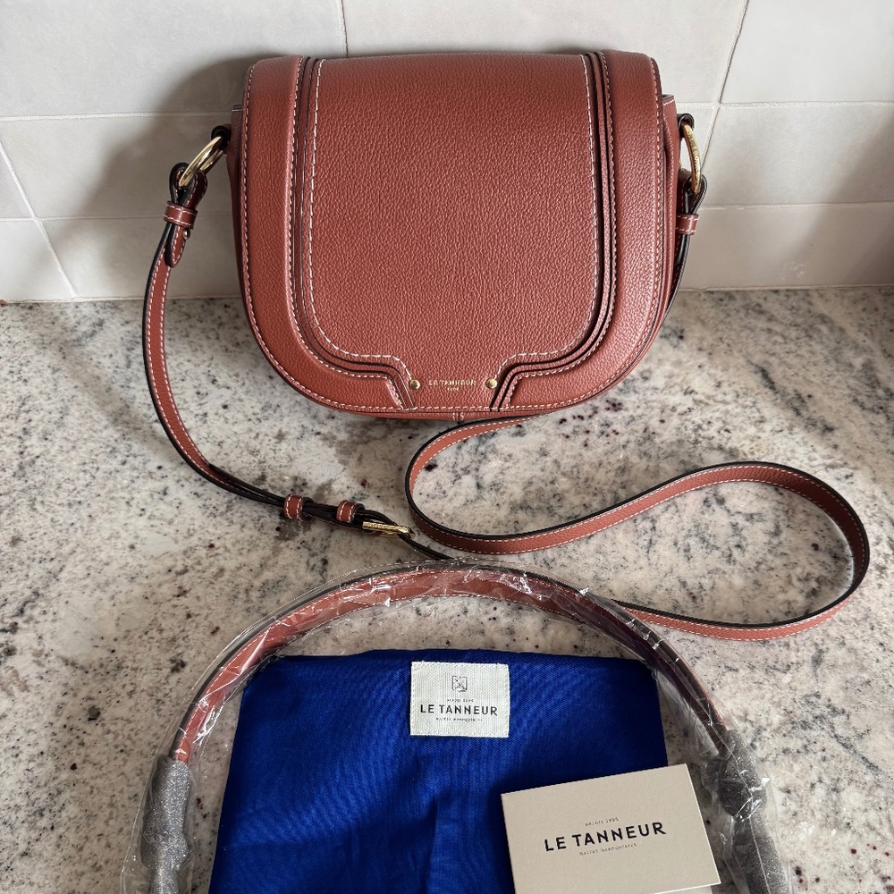 Le Tanneur Ella Medium Crossbody Leather Handbag